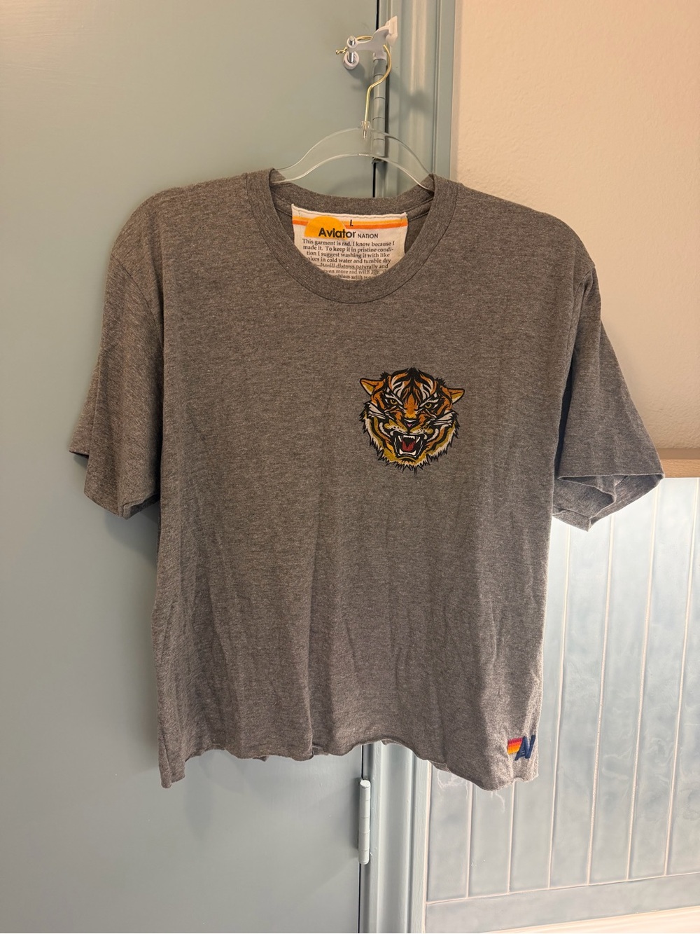 Aviator Nation Gray Short Sleeve Tee